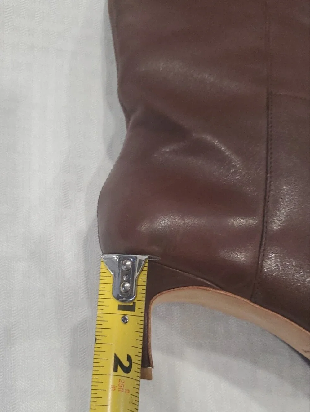 Reformation Brown Leather Over-the-Knee Pointed-Toe Boots